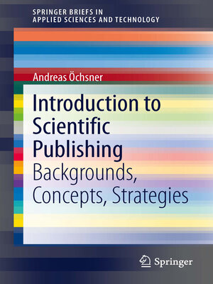 cover image of Introduction to Scientific Publishing